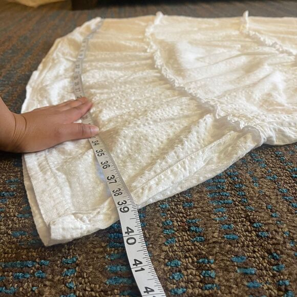 Japna Women's Maxi White Sundress Tired 100% Cotton W/ Lining Dress Size L - Picture 6 of 10